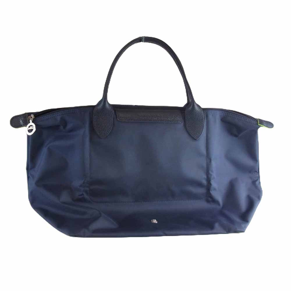 Longchamp ロンシャン ル プリアージュ M DEPOSEハンドバッグ 折りたたみ トートバッグ ネイビー系【美品】【中古】