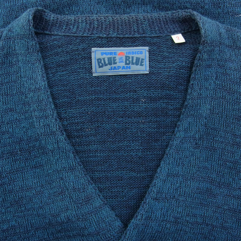 BLUE BLUE ブルーブルー コットン カーディガン ブルー系 2【中古】