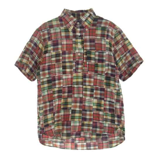 Brooks Brothers ブルックスブラザーズ 半袖 パッチワーク チェック柄 プルオーバー シャツ マルチカラー系 S【中古】
