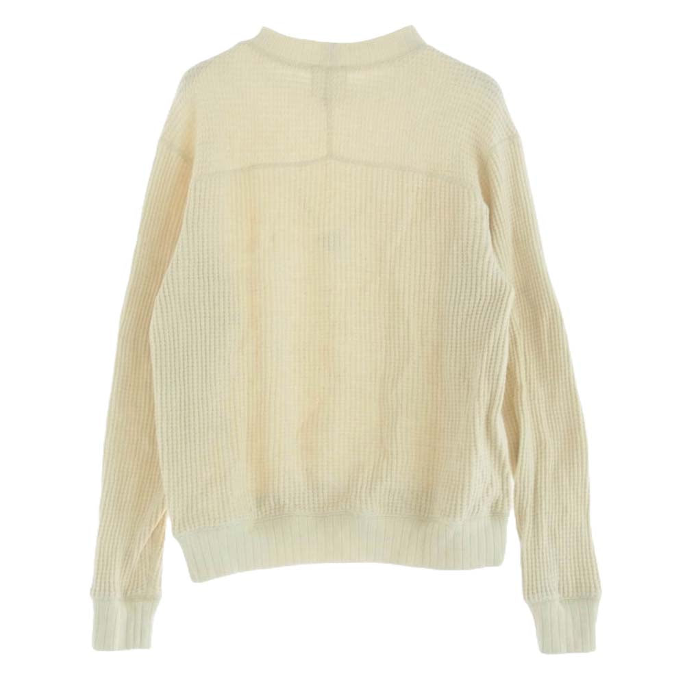 ジャックマン JM7653 Waffle Midneck ワッフル サーマル ニット ミッドネック セーター オフホワイト系 S【中古】