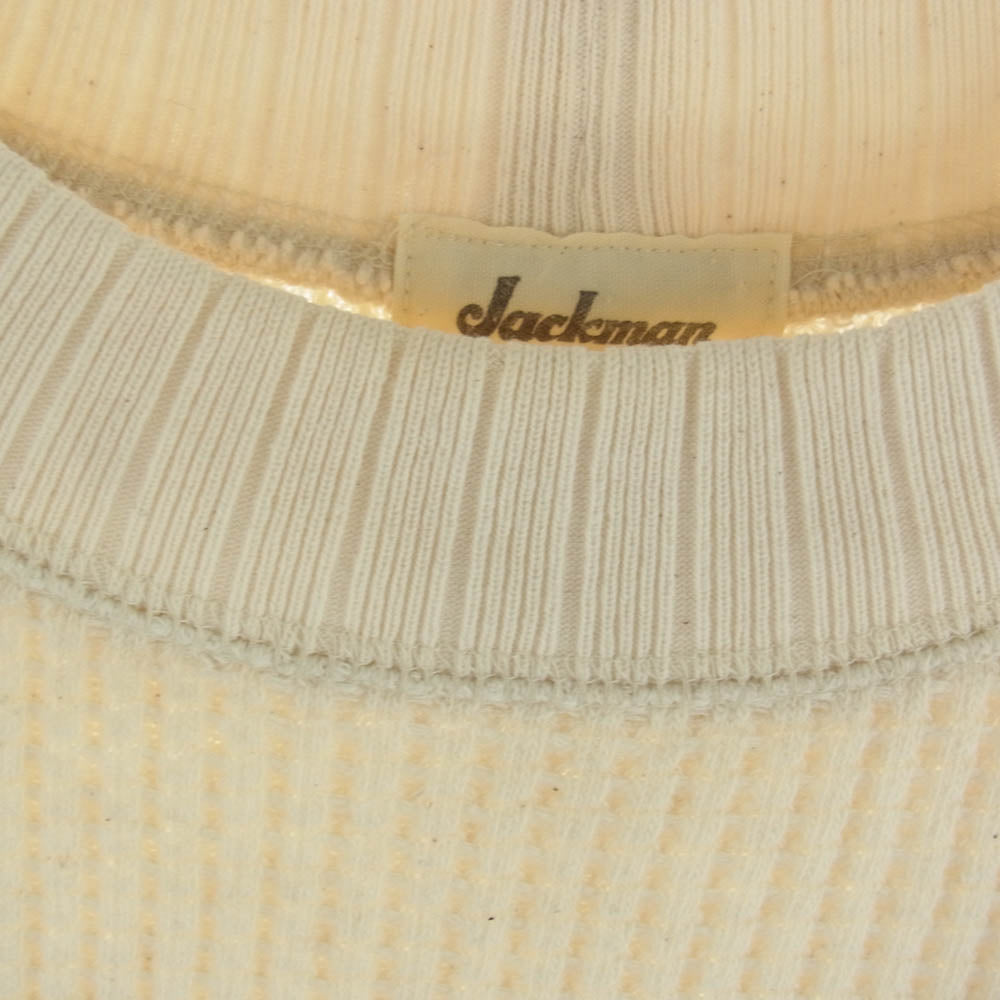 ジャックマン JM7653 Waffle Midneck ワッフル サーマル ニット ミッドネック セーター オフホワイト系 S【中古】