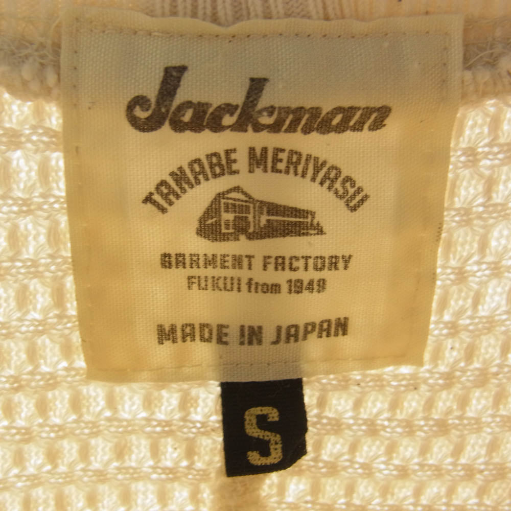 ジャックマン JM7653 Waffle Midneck ワッフル サーマル ニット ミッドネック セーター オフホワイト系 S【中古】