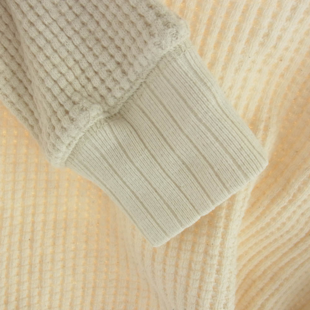 ジャックマン JM7653 Waffle Midneck ワッフル サーマル ニット ミッドネック セーター オフホワイト系 S【中古】