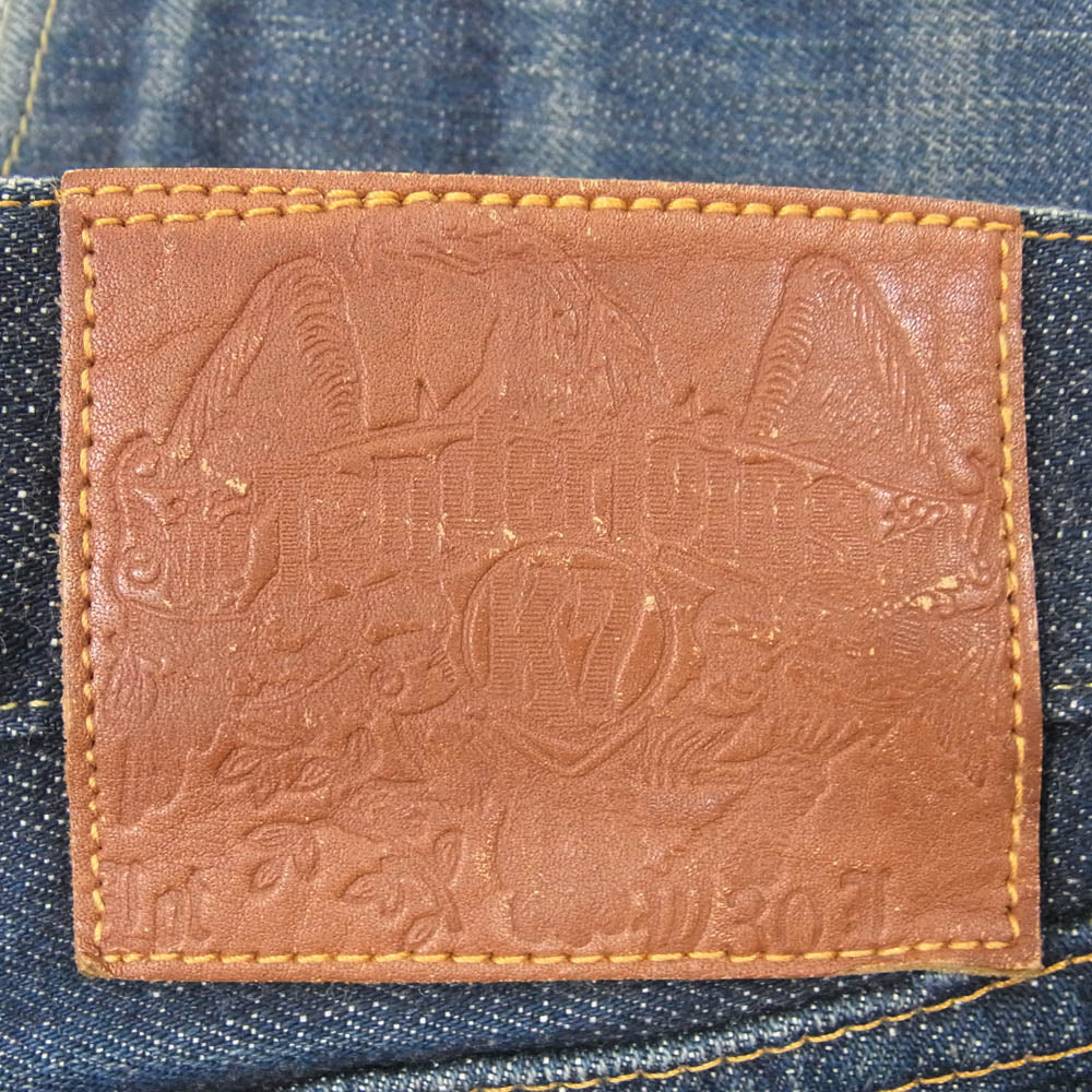 TENDERLOIN テンダーロイン シンチバック ボタンフライ デニム パンツ インディゴブルー系 30【中古】