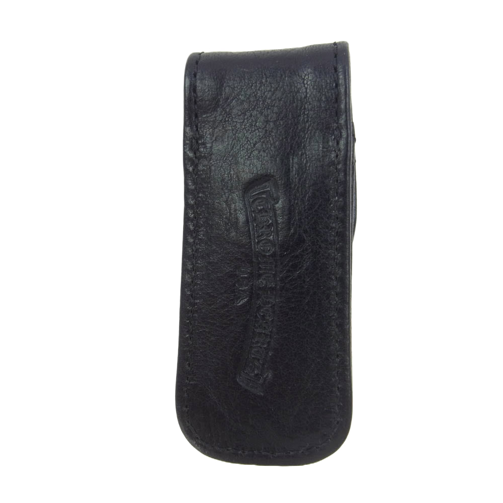 CHROME HEARTS クロムハーツ（原本無） CRS BALL TOOTHPUCK CASE トゥースピックケース 爪ようじ入れ レザー ポーチ ブラック系【中古】