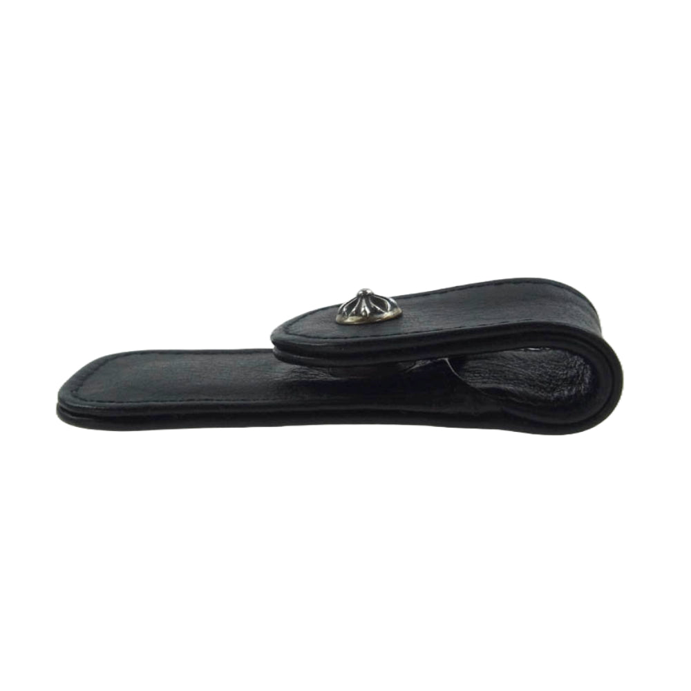 CHROME HEARTS クロムハーツ（原本無） CRS BALL TOOTHPUCK CASE トゥースピックケース 爪ようじ入れ レザー ポーチ ブラック系【中古】