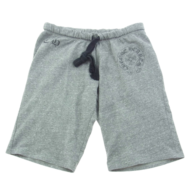 CHROME HEARTS クロムハーツ（原本無） ホースシュー スウェット ショーツ ハーフパンツ グレー グレー系 S【中古】