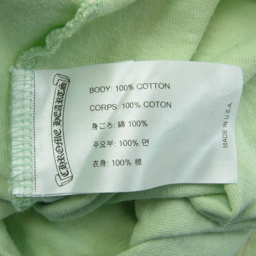 CHROME HEARTS クロムハーツ（原本無） MATTY BOY PPO SEAFORM GRN LS マッティボーイ バックプリント 半袖Tシャツ カットソー ライトグリーン系 M【中古】