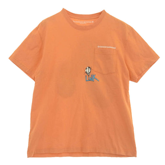 CHROME HEARTS クロムハーツ（原本無） MATTY BOY PRO LINK BUILD S/S TEE マッティボーイ バックプリント 半袖Tシャツ カットソー オレンジ系 L【中古】