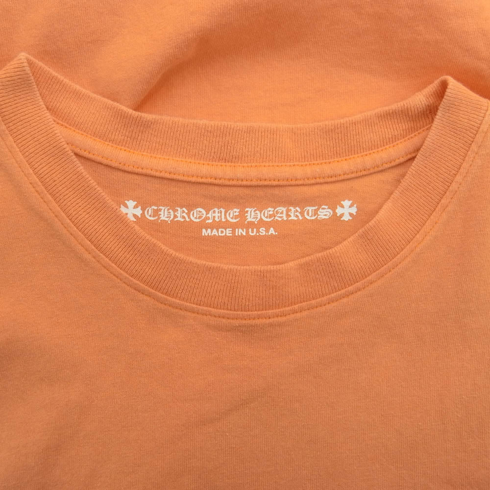 CHROME HEARTS クロムハーツ（原本無） MATTY BOY PRO LINK BUILD S/S TEE マッティボーイ バックプリント 半袖Tシャツ カットソー オレンジ系 L【中古】
