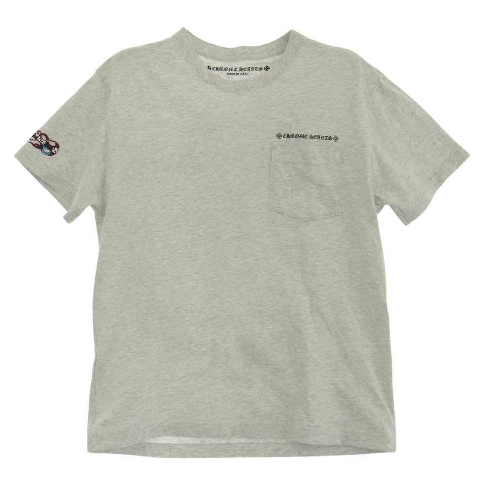 CHROME HEARTS クロムハーツ（原本無） MATTY BOY PPO BRAIN S/S TEE マッティボーイ ブレイン 半袖Tシャツ カットソー グレー系 M【中古】