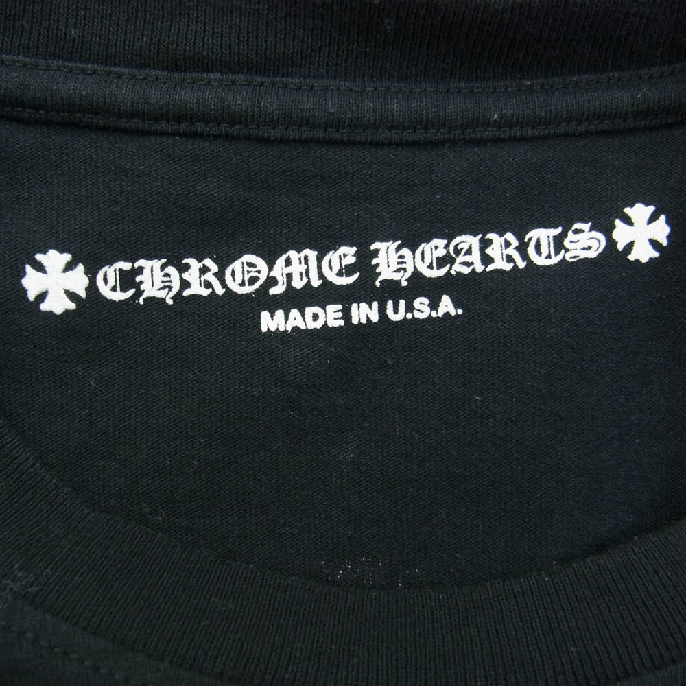 CHROME HEARTS クロムハーツ（原本無） MATTY BOY PPO Back Arch Logo USA Print Tee マッティボーイ USAバックプリント ロゴ ポケット付き 半袖 Tシャツ ブラック系 M【中古】