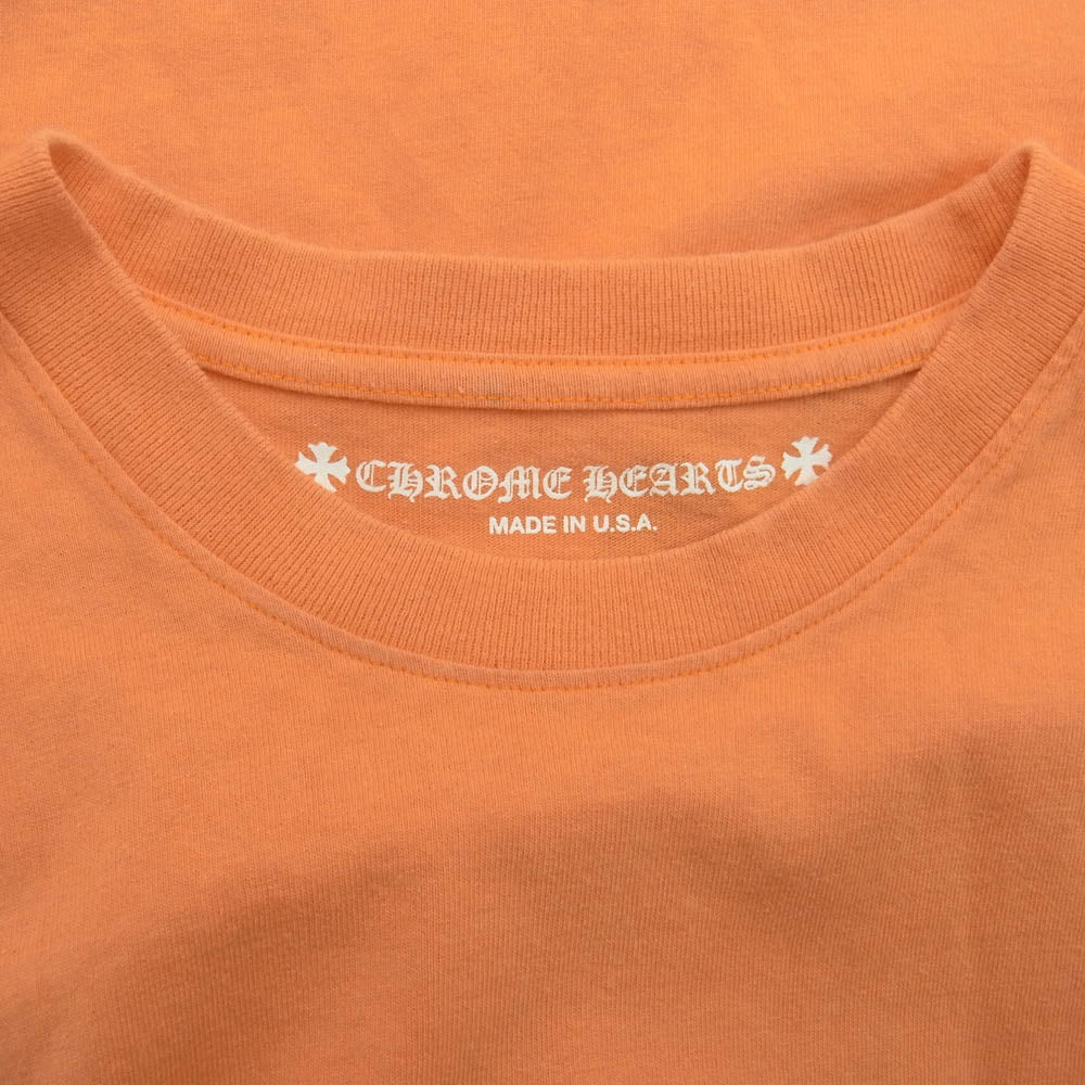 CHROME HEARTS クロムハーツ（原本無） MATTY BOY PRO LINK BUILD L/S TEE マッティボーイ バックプリント 長袖Tシャツ カットソー オレンジ系 L【中古】