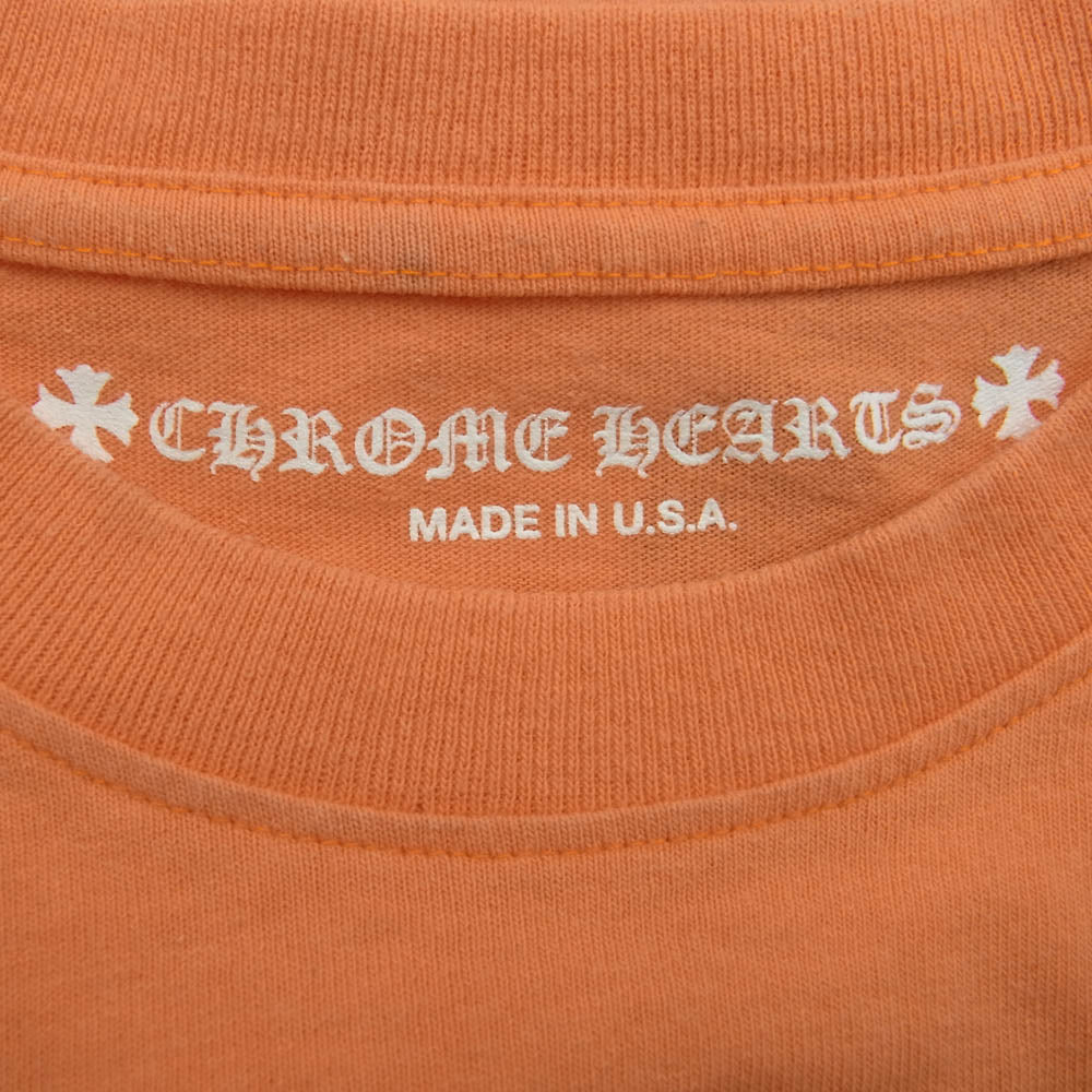 CHROME HEARTS クロムハーツ（原本無） MATTY BOY PRO LINK BUILD L/S TEE マッティボーイ バックプリント 長袖Tシャツ カットソー オレンジ系 L【中古】