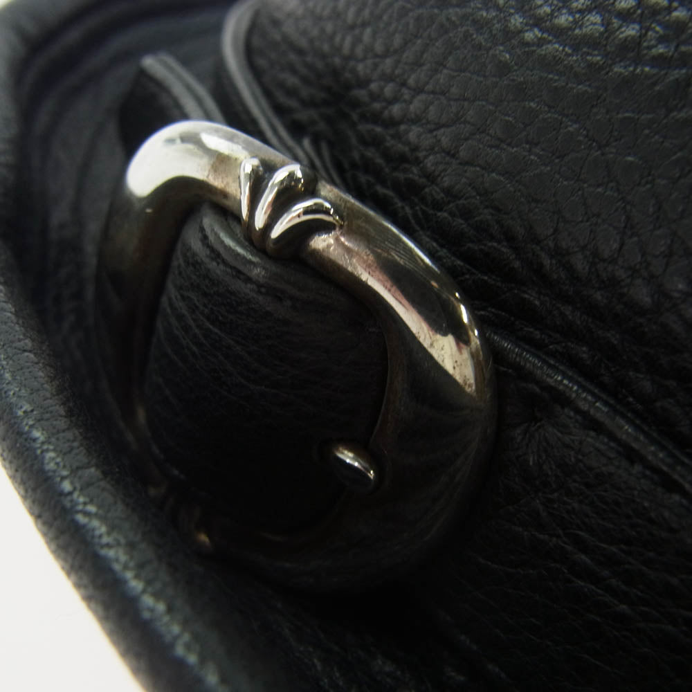 CHROME HEARTS クロムハーツ（原本無） FEDORA フェドラ ガンスリンガー BSフレア レザーハット ブラック系 L【中古】