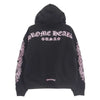 CHROME HEARTS クロムハーツ（原本無） HOODIE FLORAL CROSS フローラルクロス 袖プリント USAバックプリント ロゴ プルオーバー パーカー ブラック系 L【中古】