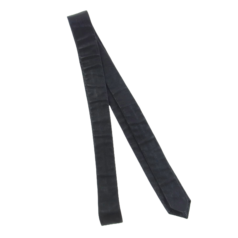 CHROME HEARTS クロムハーツ（原本無） TIE NEK SKNNY LTH CH PLUS レザー ネクタイ ブラック系【中古】