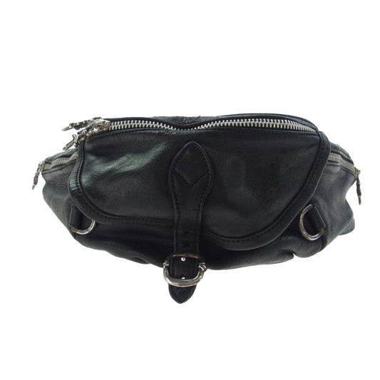 CHROME HEARTS クロムハーツ（原本無） #1 SNAT PACK スナットパック ダガージップ ガンスリンガー ベルト レザー ウエスト バッグ ブラック系【中古】