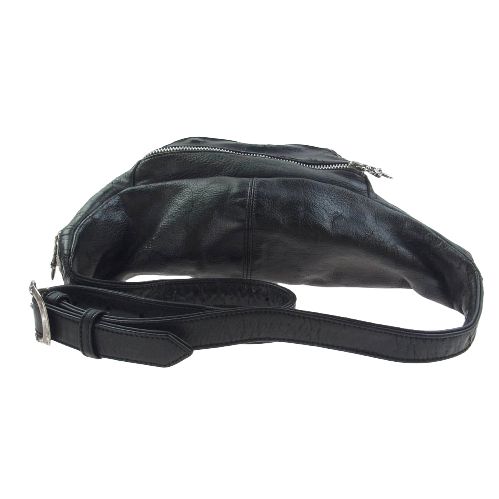 CHROME HEARTS クロムハーツ（原本無） #1 SNAT PACK スナットパック ダガージップ ガンスリンガー ベルト レザー ウエスト バッグ ブラック系【中古】