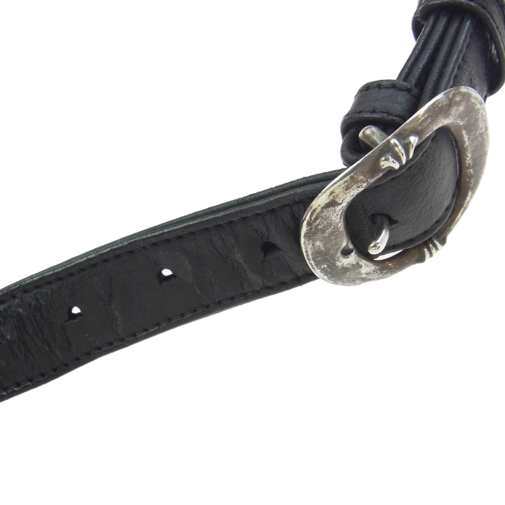 CHROME HEARTS クロムハーツ（原本無） #1 SNAT PACK スナットパック ダガージップ ガンスリンガー ベルト レザー ウエスト バッグ ブラック系【中古】