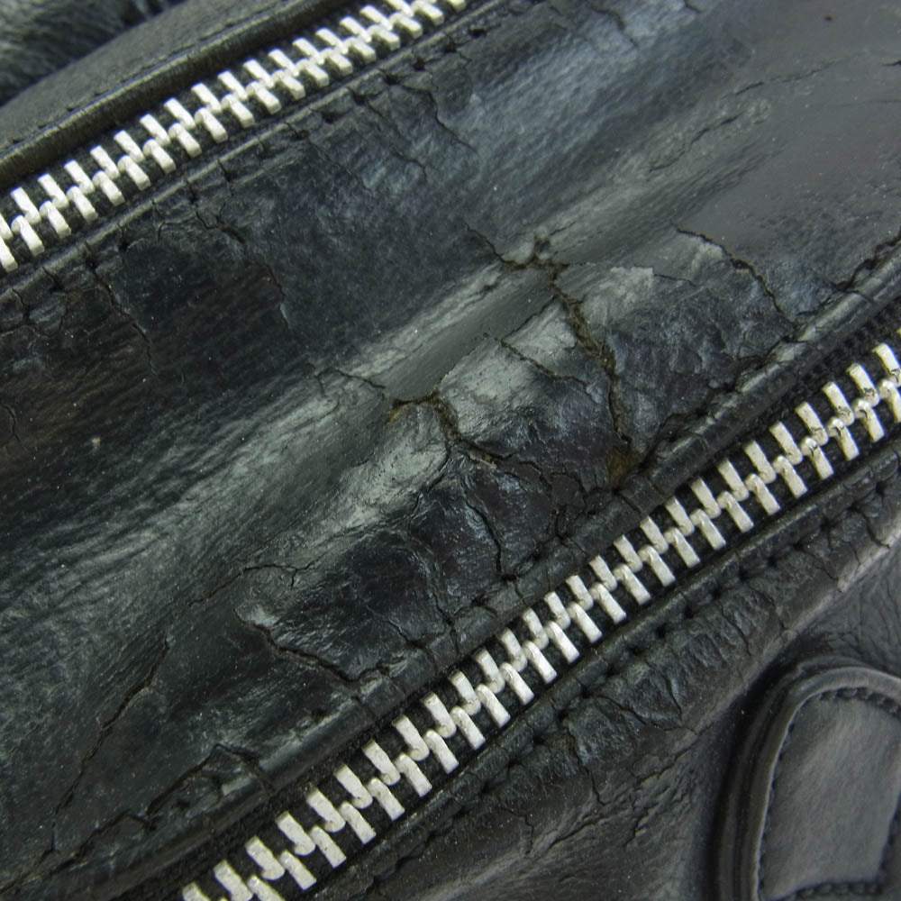 CHROME HEARTS クロムハーツ（原本無） #1 SNAT PACK スナットパック ダガージップ ガンスリンガー ベルト レザー ウエスト バッグ ブラック系【中古】