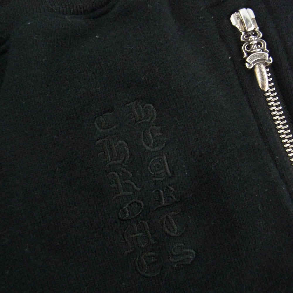 CHROME HEARTS クロムハーツ（原本無） Y NOT ダガージップ CHプラスパッチ スウェットパンツ ブラック系 L【中古】