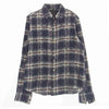 CHROME HEARTS クロムハーツ（原本無） LOOSEENDS LS CHECK CHプラス総柄 ルーズエンド クロスボタン クロスパッチ チェック フランネル 長袖シャツ ネイビー系 S【中古】