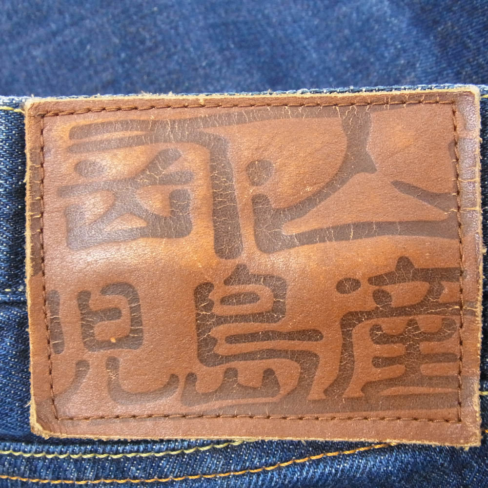 KOJIMA GENES 児島ジーンズ ペイント デニム パンツ 下津井タココラボ インディゴブルー系 34【中古】