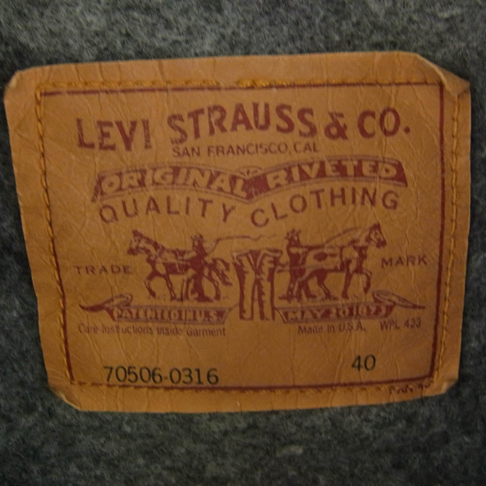 Levi's リーバイス 70506-0316 90's USA製 デニム ジャケット 裏地ブランケット 刻印527 インディゴブルー系 40【中古】