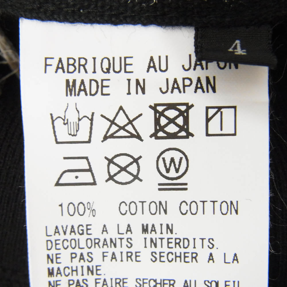 Yohji Yamamoto ヨウジヤマモト GroundY グラウンドワイ GI-T40-050-2 30 COTTON T-CLOTH HIGH NECK LONG SLEEVE CUT SEW コットン天竺 モックネック 長袖カットソー ブラック系 4【新古品】【未使用】【中古】