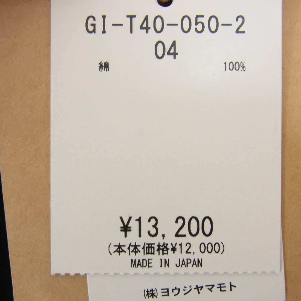Yohji Yamamoto ヨウジヤマモト GroundY グラウンドワイ GI-T40-050-2 30 COTTON T-CLOTH HIGH NECK LONG SLEEVE CUT SEW コットン天竺 モックネック 長袖カットソー ブラック系 4【新古品】【未使用】【中古】