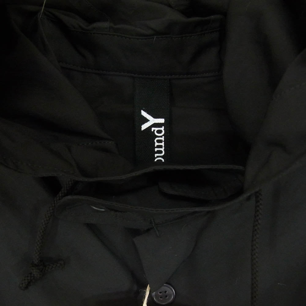 Yohji Yamamoto ヨウジヤマモト GroundY グラウンドワイ 24SS GS-B03-001-2 COTTON BROAD DUFFLE HOODED SHIRT コットン ブロード ダッフルフード シャツ ブラック系 03【新古品】【未使用】【中古】