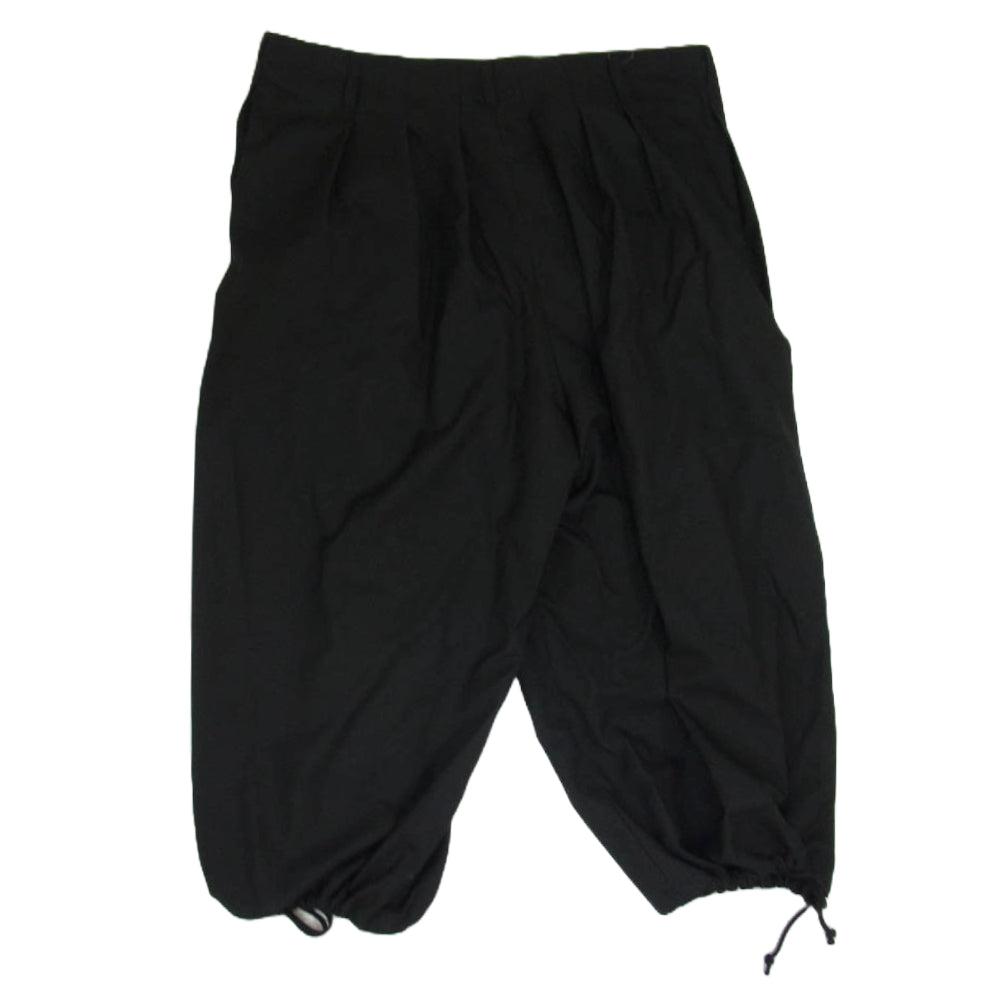 Yohji Yamamoto ヨウジヤマモト GroundY グラウンドワイ GA-P04-100-1 WOOL/POLYESTER GABARDINE BALLOON PANTS T/Wギャバジン バルーン パンツ ブラック系 3【新古品】【未使用】【中古】