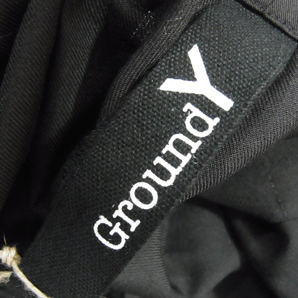 Yohji Yamamoto ヨウジヤマモト GroundY グラウンドワイ GA-P04-100-1 WOOL/POLYESTER GABARDINE BALLOON PANTS T/Wギャバジン バルーン パンツ ブラック系 3【新古品】【未使用】【中古】