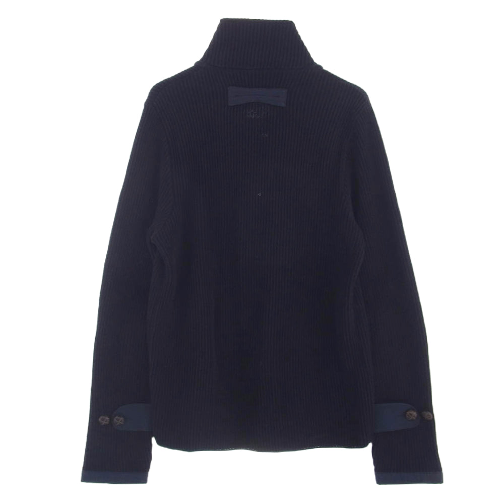 ROBERTO COLLINA ロベルトコリーナ SHIPS 別注 ハイネック ニットジャケット ネイビー系【中古】