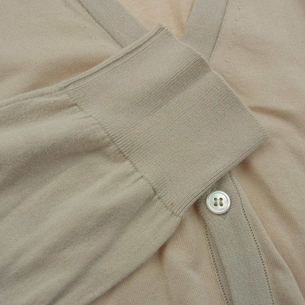 JOHN SMEDLEY ジョンスメドレー コットン カーディガン イギリス製 ベージュ系 L【中古】