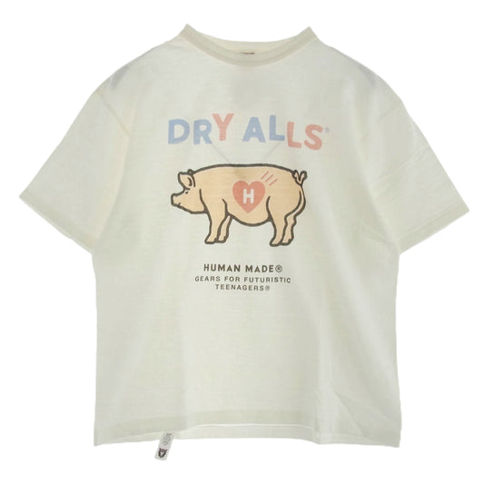 HUMAN MADE ヒューマンメイド HM17TE006WH5 アニマル プリント クルーネック 半袖 Tシャツ ホワイト系 2XL【新古品】【未使用】【中古】