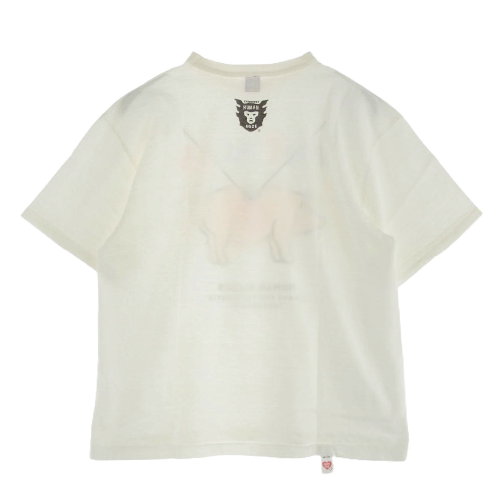 HUMAN MADE ヒューマンメイド HM17TE006WH5 アニマル プリント クルーネック 半袖 Tシャツ ホワイト系 2XL【新古品】【未使用】【中古】