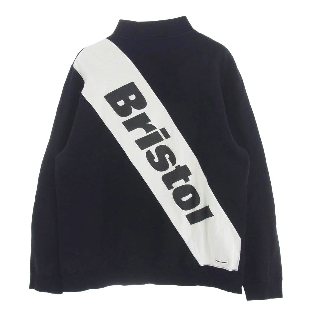 F.C.R.B. エフシーアールビー FCRB-178063 バックロゴ プリント ハーフジップ スウェット トレーナー ブラック系 XL【中古】