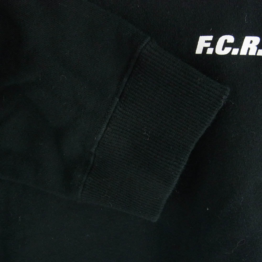 F.C.R.B. エフシーアールビー FCRB-178063 バックロゴ プリント ハーフジップ スウェット トレーナー ブラック系 XL【中古】