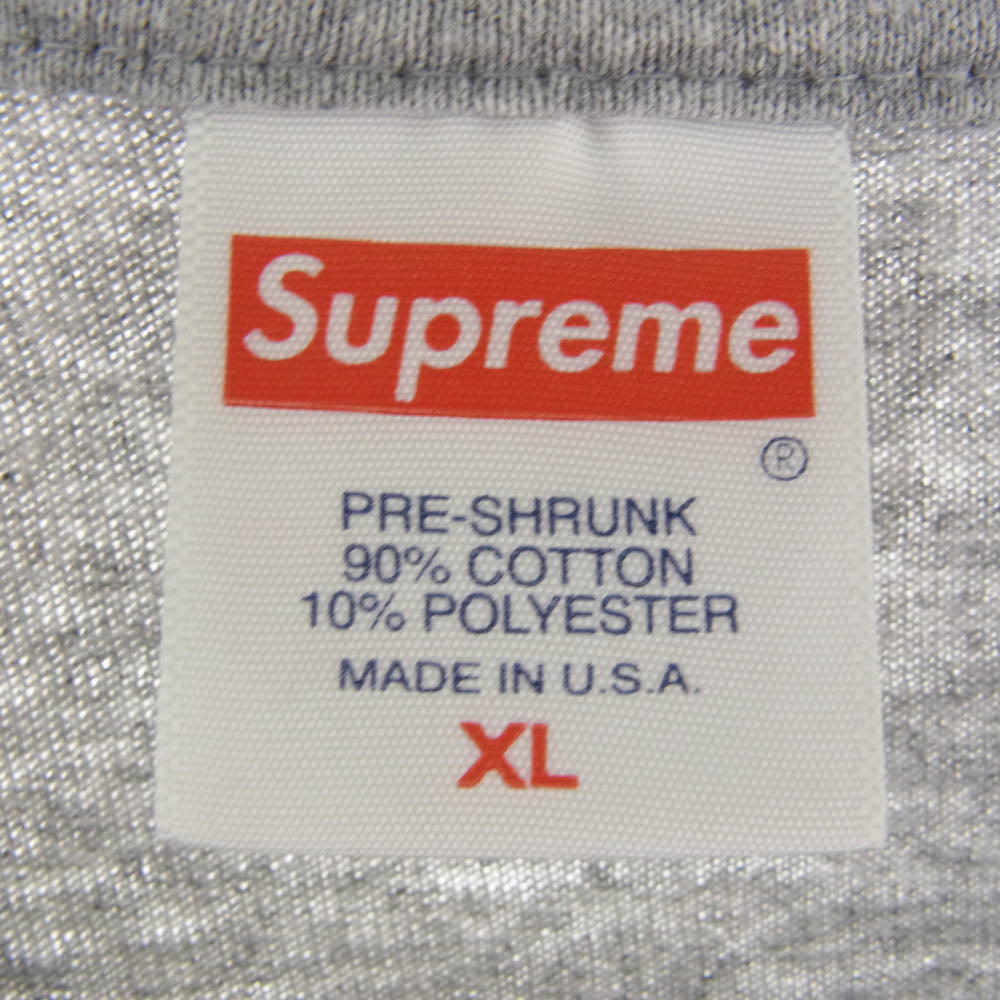 Supreme シュプリーム 17SS Fuck With Your Head Tee ファックウィズ ユーアー ヘッド プリント クルーネック 半袖 Tシャツ グレー系 XL【中古】