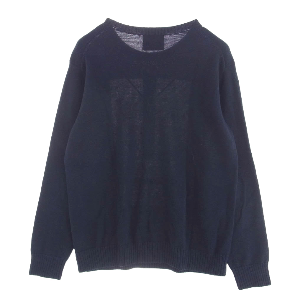 UNDERCOVER アンダーカバー 4901 カシミヤ混 ビッグUロゴ ニット セーター ネイビー系 4【中古】