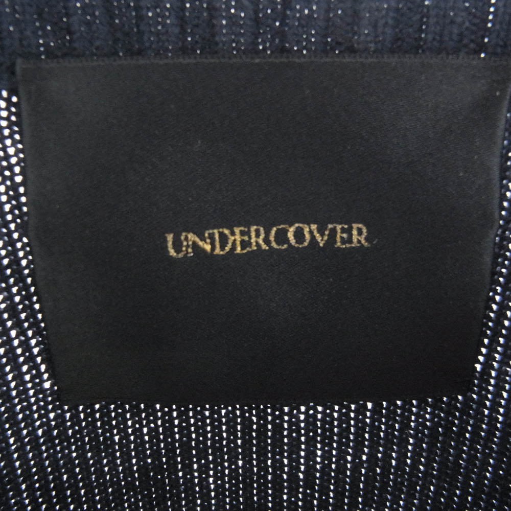 UNDERCOVER アンダーカバー 4901 カシミヤ混 ビッグUロゴ ニット セーター ネイビー系 4【中古】