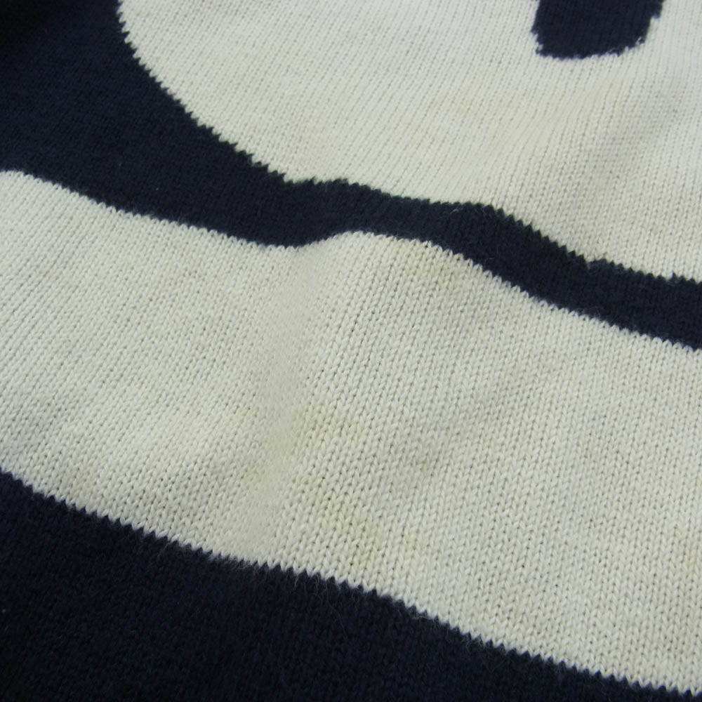 UNDERCOVER アンダーカバー 4901 カシミヤ混 ビッグUロゴ ニット セーター ネイビー系 4【中古】