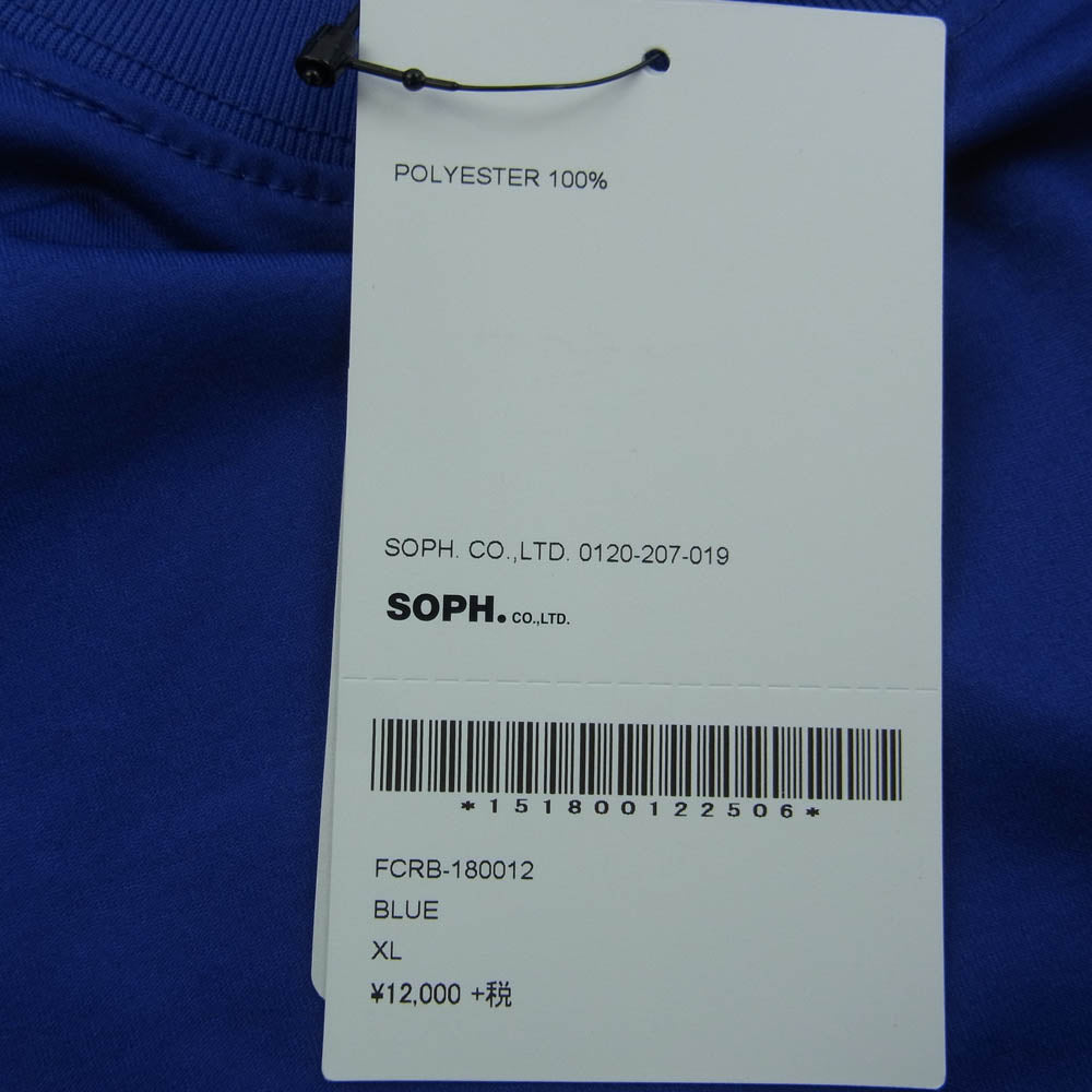 F.C.R.B. エフシーアールビー FCRB-180012 BIG STAR TRAINING TOP L/S トレーニング トップ ロングスリーブ シャツ 長袖 ブルー系 XL【新古品】【未使用】【中古】
