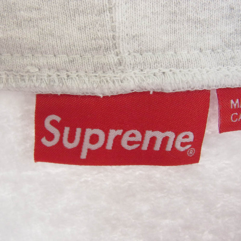 Supreme シュプリーム 16SS Small Box Logo Zip Up Hooded Sweatshirt スモール ボックス ロゴ ジップ アップ フーディッド スウェットシャツ パーカー グレー系 XL【極上美品】【中古】