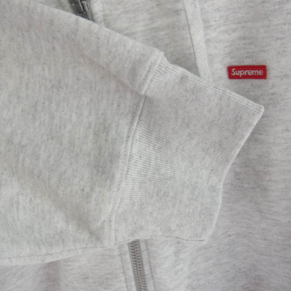 Supreme シュプリーム 16SS Small Box Logo Zip Up Hooded Sweatshirt スモール ボックス ロゴ ジップ アップ フーディッド スウェットシャツ パーカー グレー系 XL【極上美品】【中古】