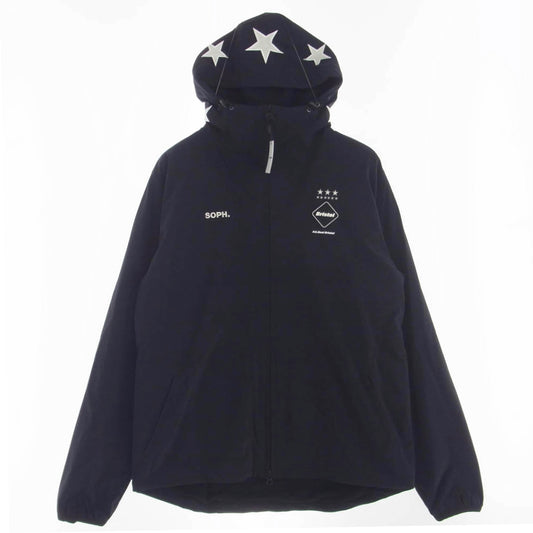 F.C.R.B. エフシーアールビー FCRB-167033 LYCRA BIG LOGO ZIP UP BLOUSON ビッグロゴ ナイロン ジャケット ブラック系 XL【新古品】【未使用】【中古】