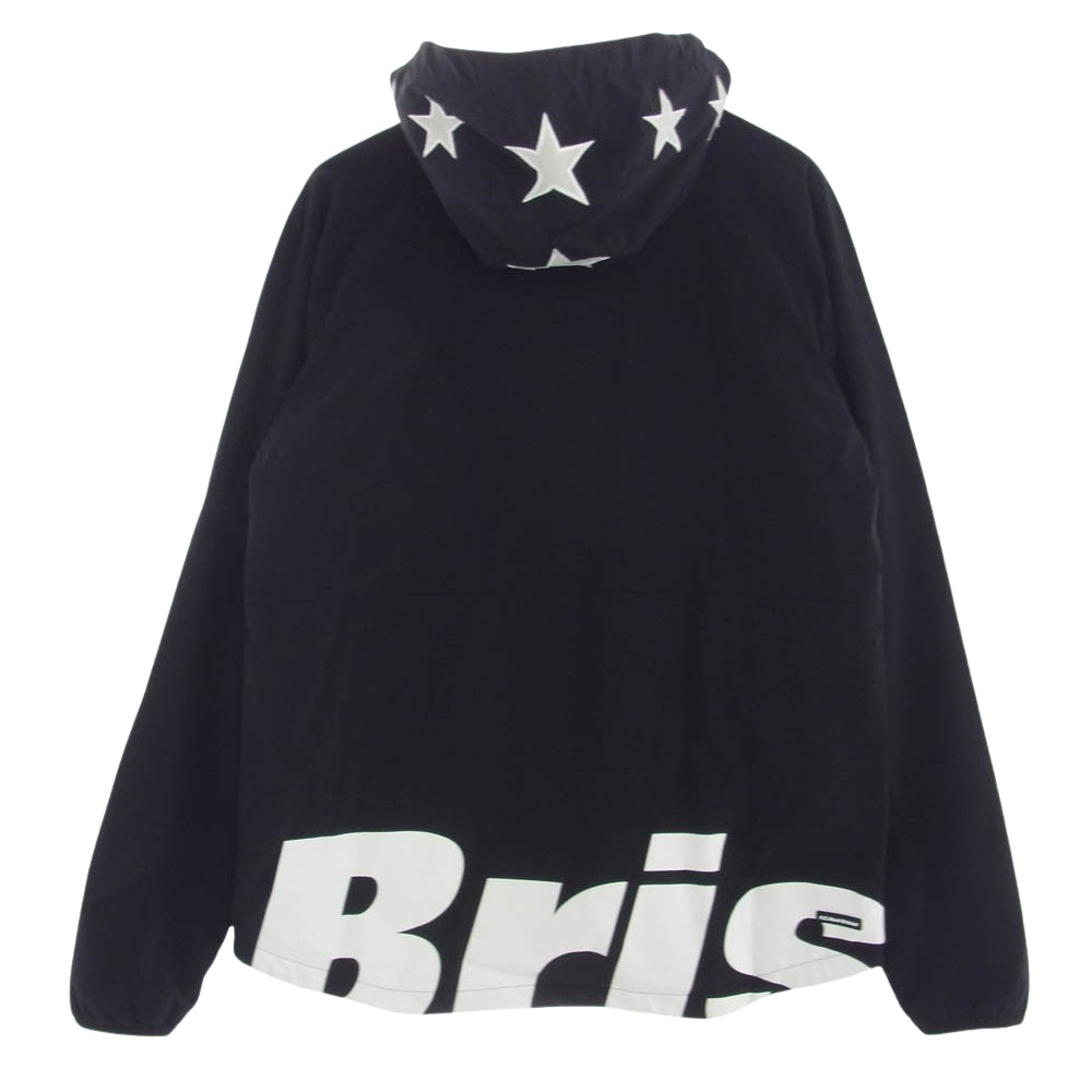 F.C.R.B. エフシーアールビー FCRB-167033 LYCRA BIG LOGO ZIP UP BLOUSON ビッグロゴ ナイロン ジャケット ブラック系 XL【新古品】【未使用】【中古】
