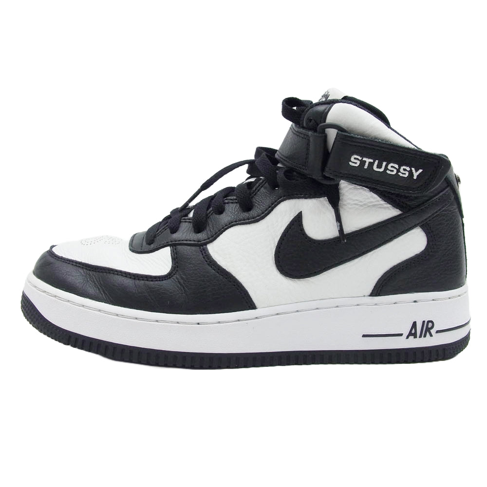 NIKE ナイキ DJ7840-002 × Stussy Air Force 1 Mid ステューシー エアフォース1 ミッド ブラック系 ホワイト系 27cm【中古】